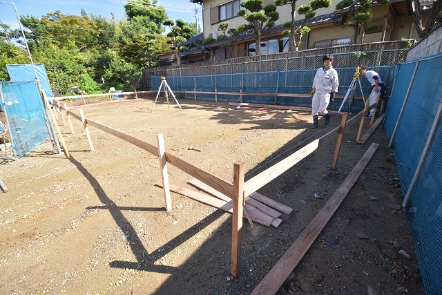「福岡市東区07」注文住宅現場リポート①【基礎工事】【遣り方】