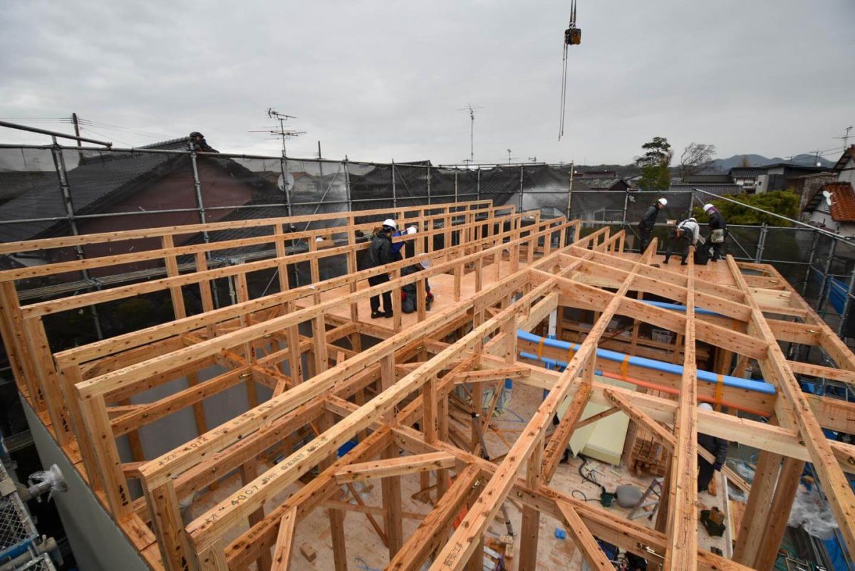 福岡県宮若市02　注文住宅建築現場リポート③　～上棟式・前編～