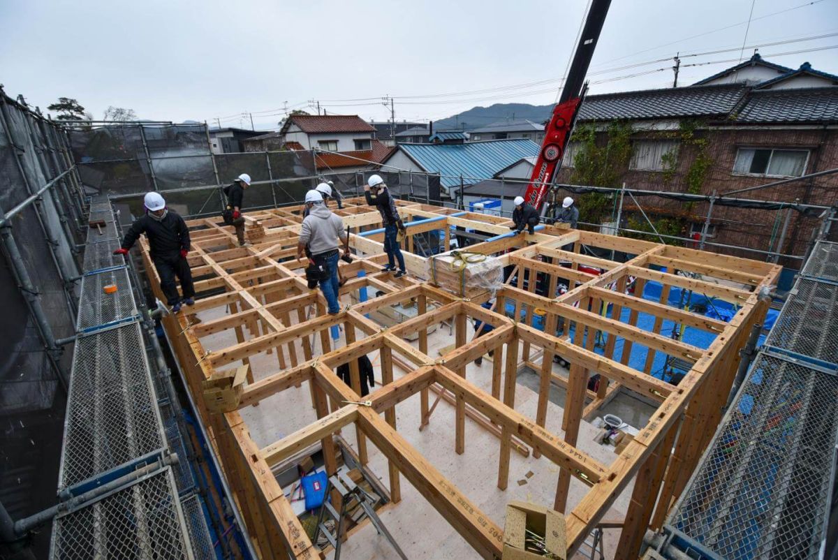 福岡県宮若市02　注文住宅建築現場リポート③　～上棟式・前編～