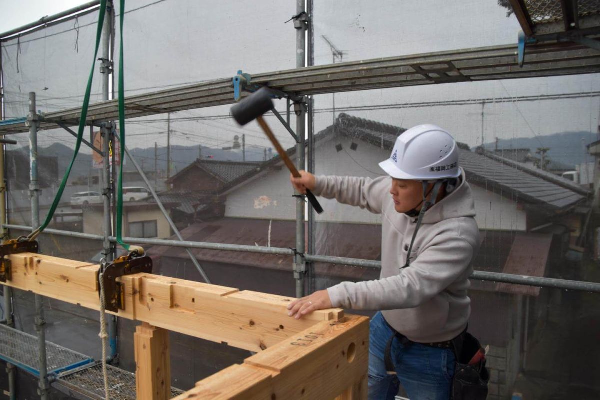 福岡県宮若市02　注文住宅建築現場リポート③　～上棟式・前編～