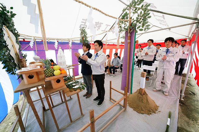 「糟屋郡03」注文住宅現場リポート①【地鎮祭】