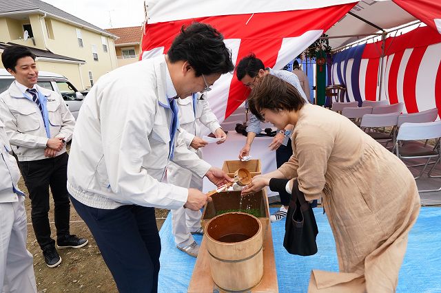 福岡県糟屋郡03　注文住宅建築現場リポート①　～地鎮祭～