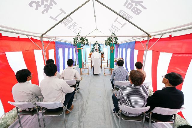 福岡県糟屋郡03　注文住宅建築現場リポート①　～地鎮祭～