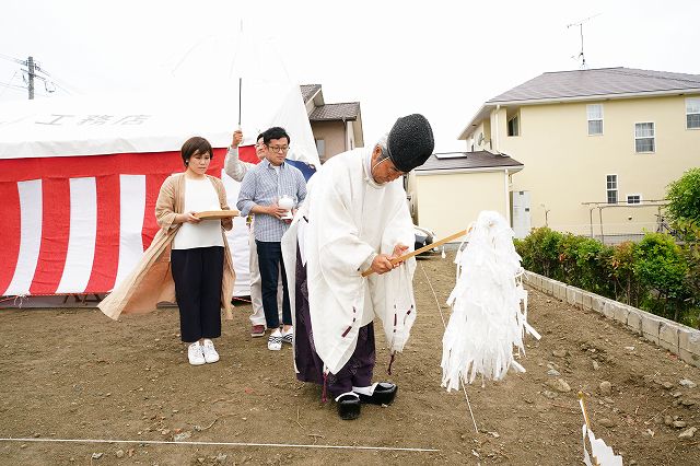 福岡県糟屋郡03　注文住宅建築現場リポート①　～地鎮祭～