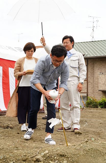 福岡県糟屋郡03　注文住宅建築現場リポート①　～地鎮祭～