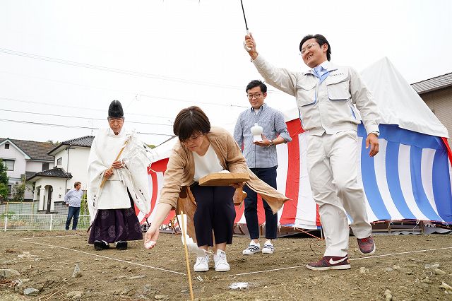 福岡県糟屋郡03　注文住宅建築現場リポート①　～地鎮祭～