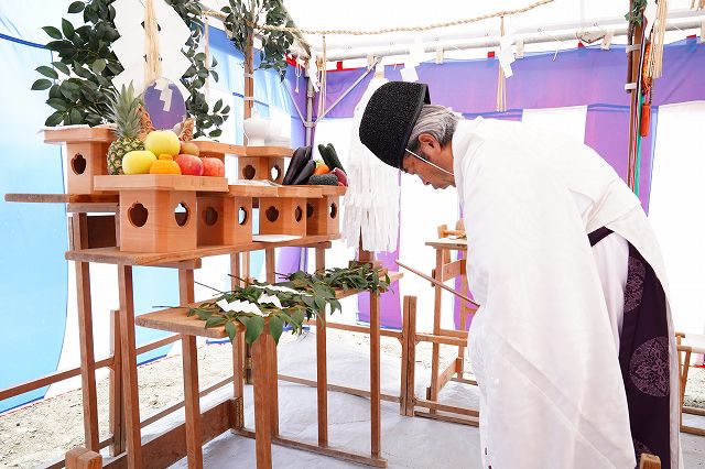 福岡県糟屋郡03　注文住宅建築現場リポート①　～地鎮祭～