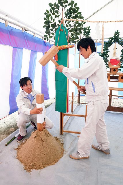 福岡県糟屋郡03　注文住宅建築現場リポート①　～地鎮祭～