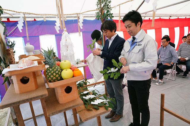 福岡県糟屋郡03　注文住宅建築現場リポート①　～地鎮祭～