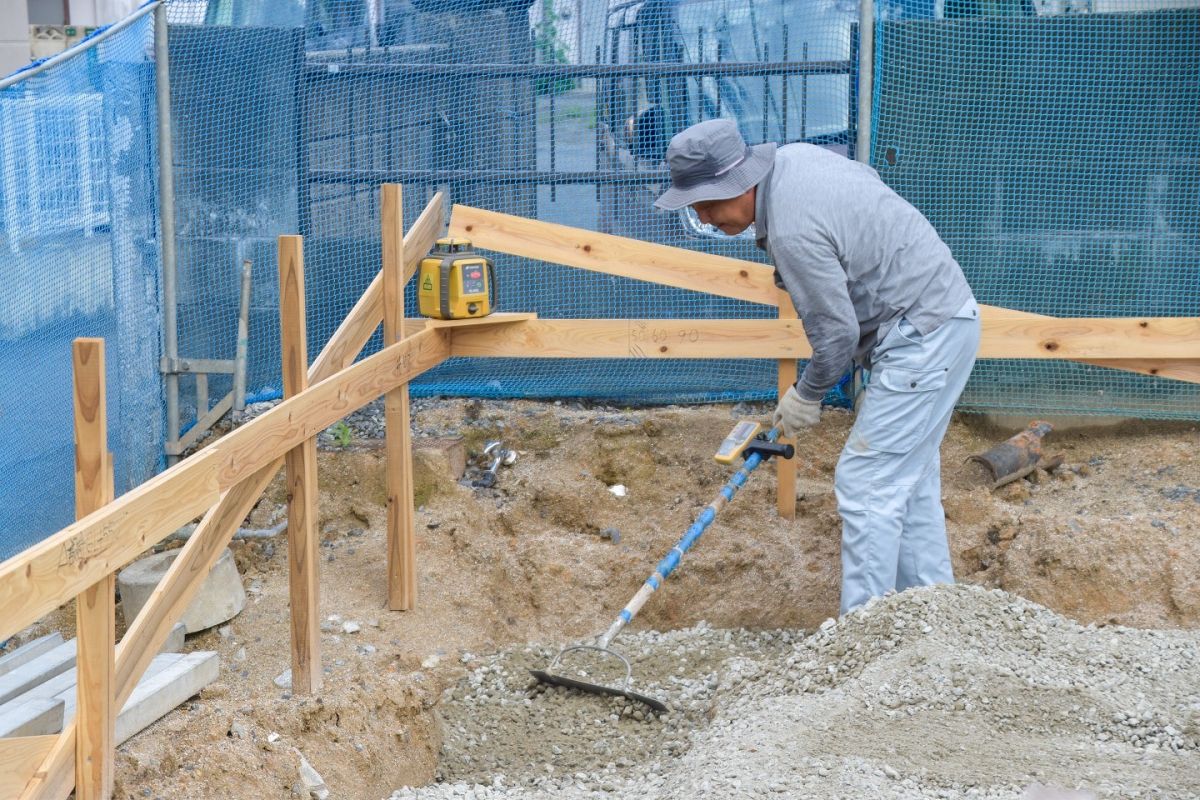 福岡県大野城市04　注文住宅建築現場リポート②　～基礎工事・砕石転圧～