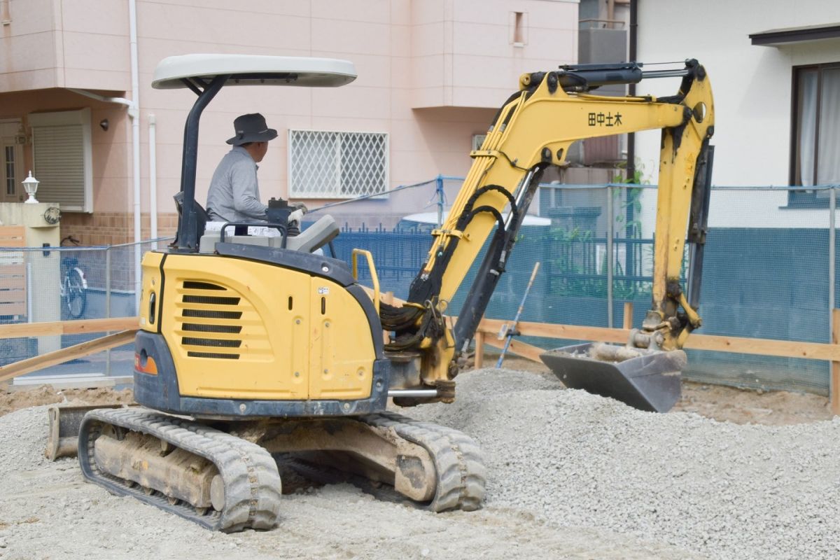 福岡県大野城市04　注文住宅建築現場リポート②　～基礎工事・砕石転圧～