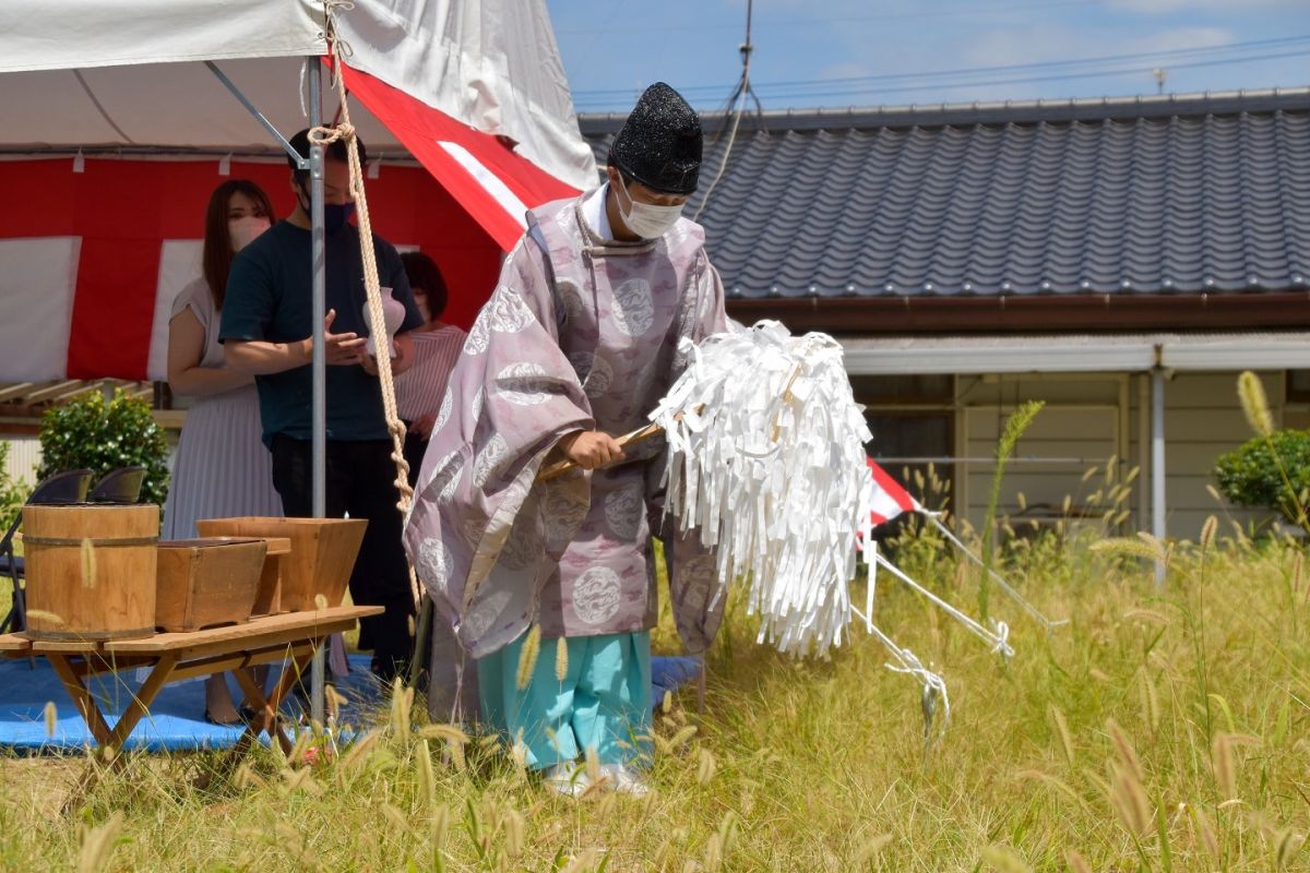 福岡県糟屋郡志免町06　注文住宅建築現場リポート①　～地鎮祭～