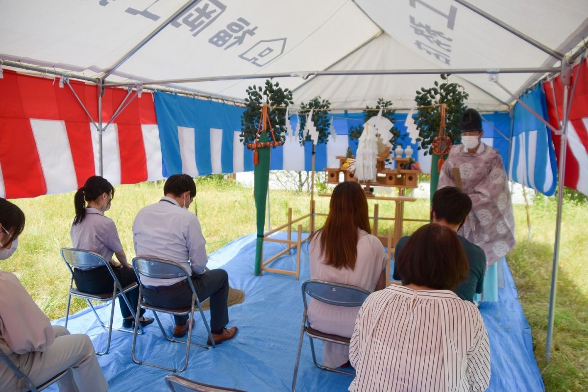 福岡県糟屋郡志免町06　注文住宅建築現場リポート①　～地鎮祭～