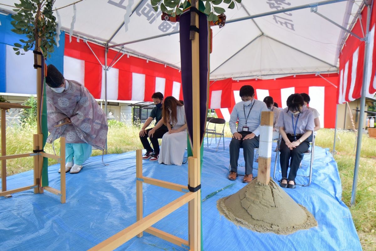 福岡県糟屋郡志免町06　注文住宅建築現場リポート①　～地鎮祭～