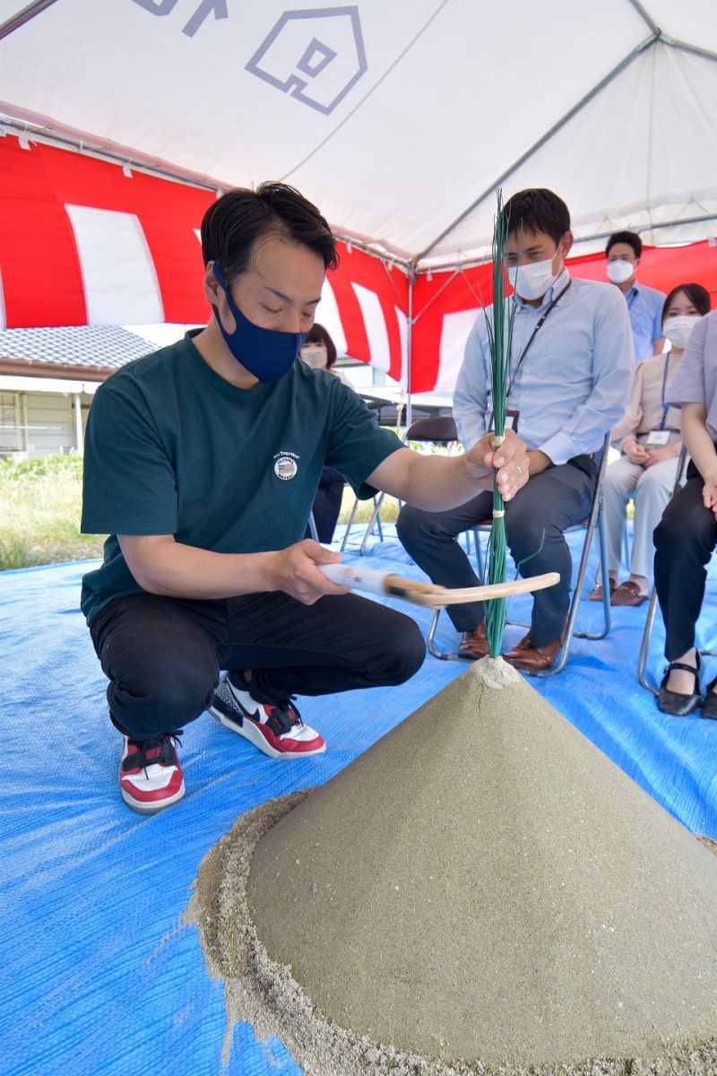 福岡県糟屋郡志免町06　注文住宅建築現場リポート①　～地鎮祭～