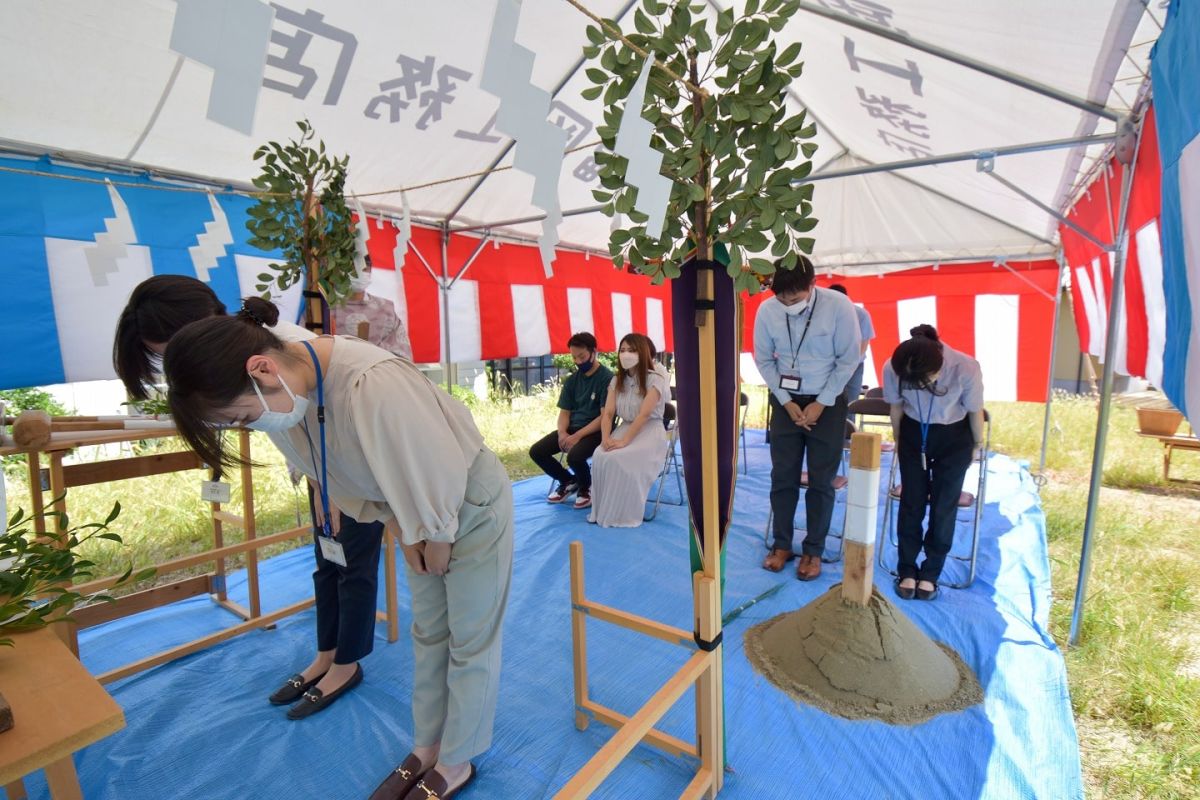 福岡県糟屋郡志免町06　注文住宅建築現場リポート①　～地鎮祭～