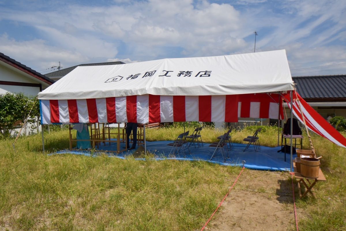 福岡県糟屋郡志免町06　注文住宅建築現場リポート①　～地鎮祭～