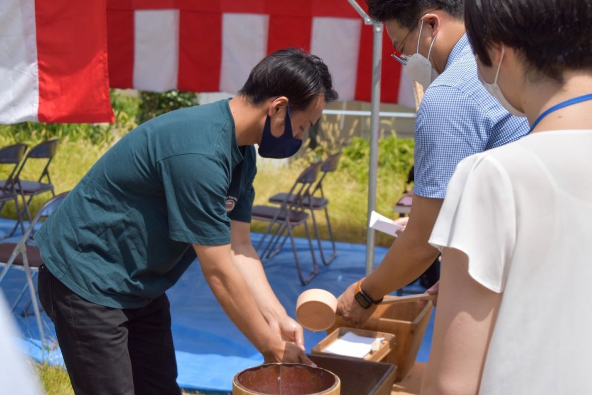 福岡県糟屋郡志免町06　注文住宅建築現場リポート①　～地鎮祭～