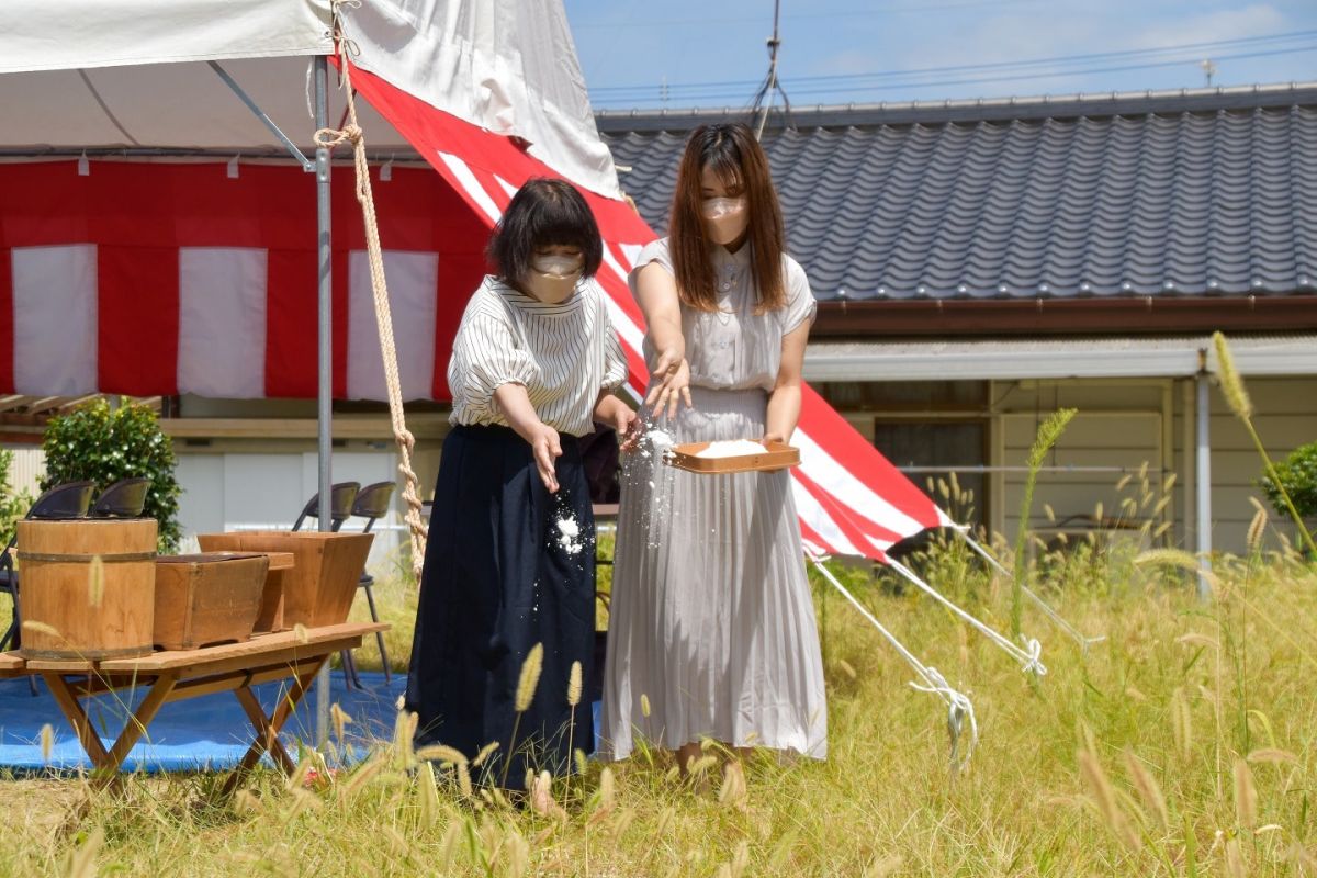 福岡県糟屋郡志免町06　注文住宅建築現場リポート①　～地鎮祭～