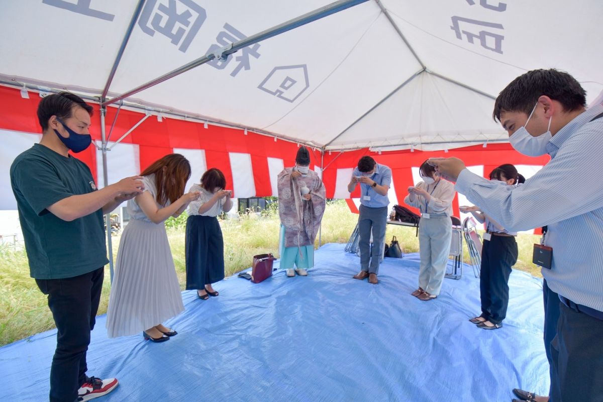 福岡県糟屋郡志免町06　注文住宅建築現場リポート①　～地鎮祭～