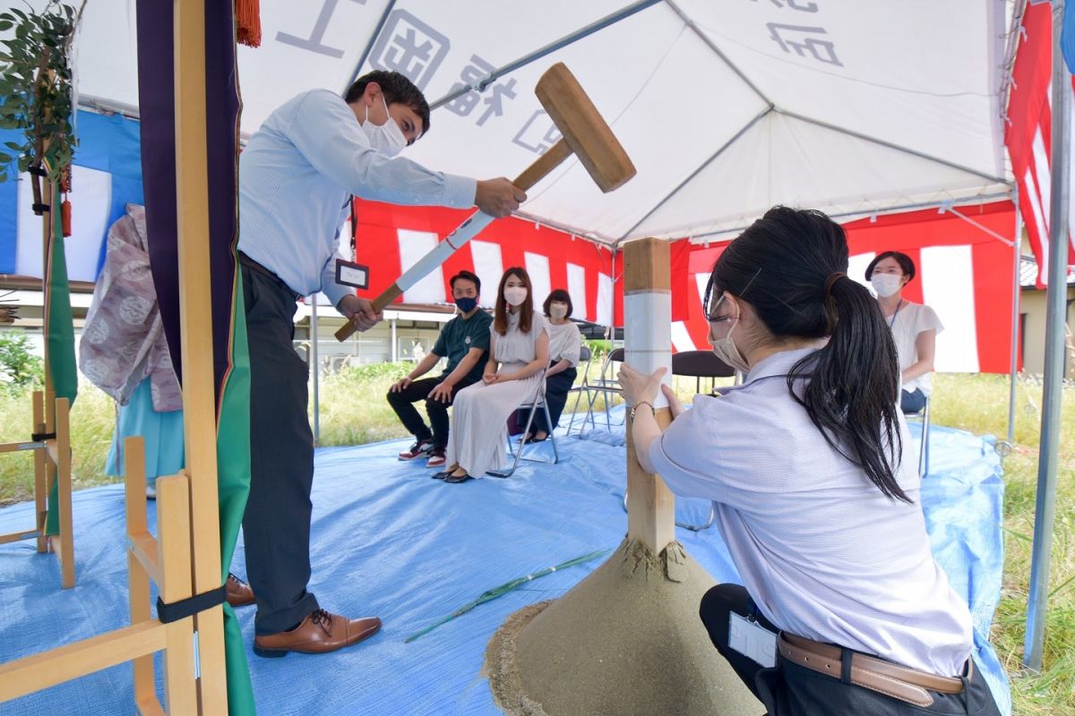 福岡県糟屋郡志免町06　注文住宅建築現場リポート①　～地鎮祭～