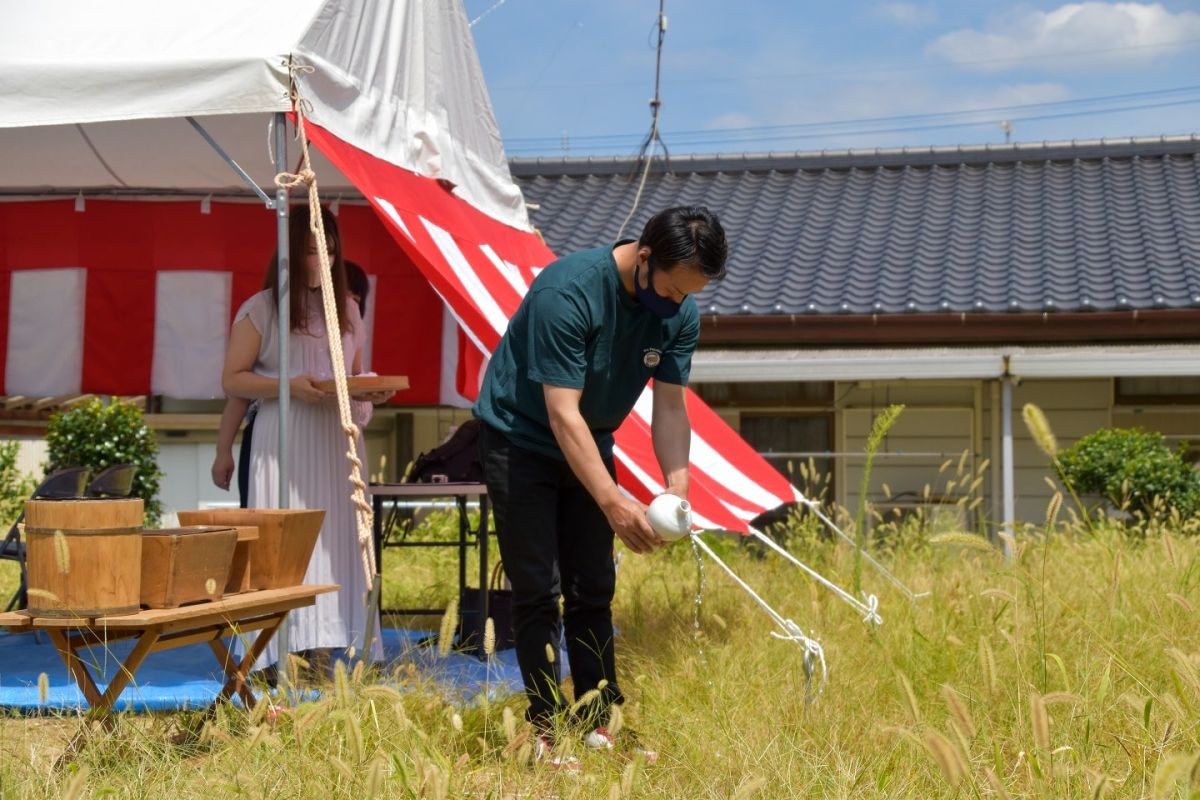 福岡県糟屋郡志免町06　注文住宅建築現場リポート①　～地鎮祭～