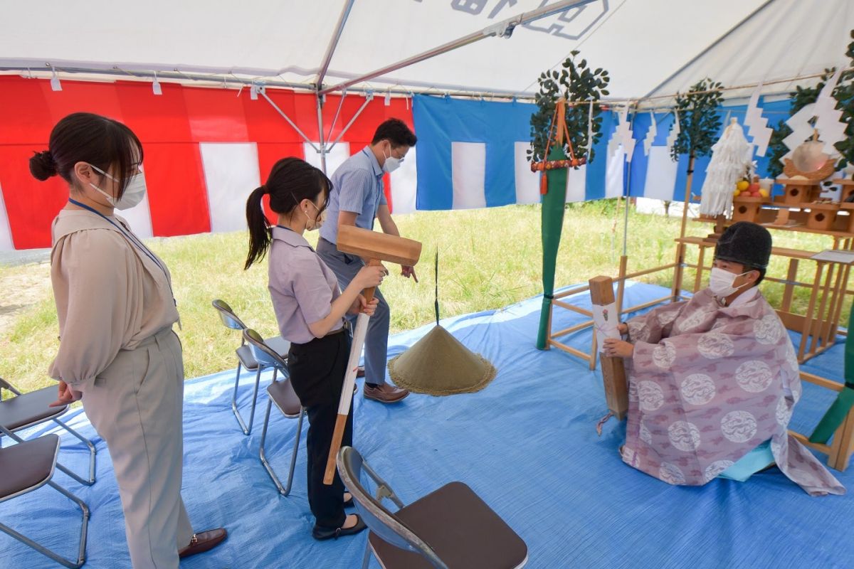 福岡県糟屋郡志免町06　注文住宅建築現場リポート①　～地鎮祭～