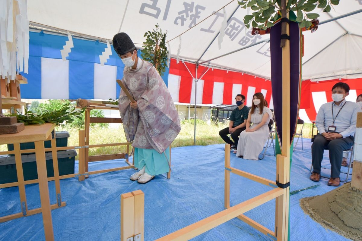 福岡県糟屋郡志免町06　注文住宅建築現場リポート①　～地鎮祭～