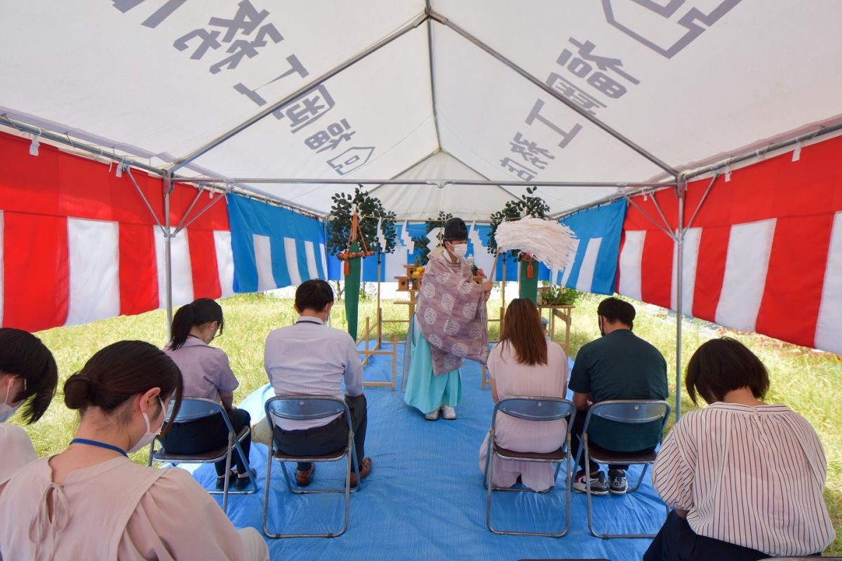 福岡県糟屋郡志免町06　注文住宅建築現場リポート①　～地鎮祭～