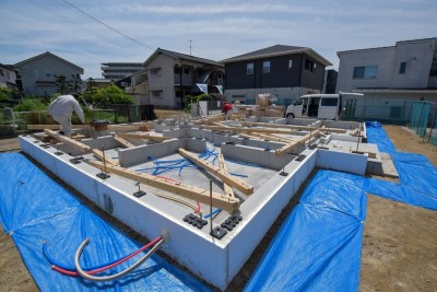 「福岡市南区26」注文住宅現場リポート②【木工事】【土台敷】