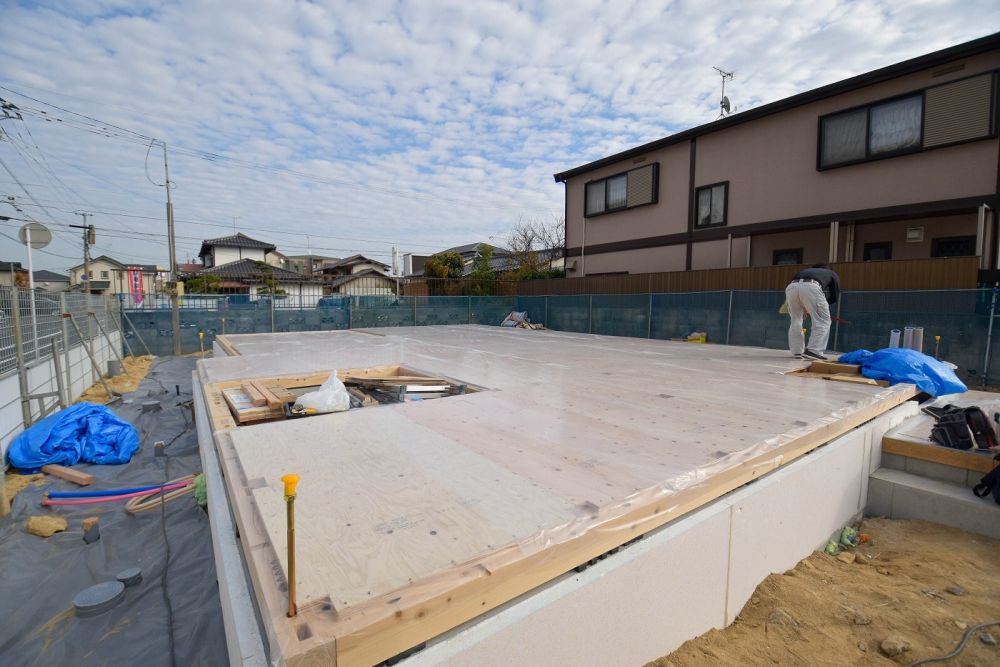「福岡市早良区06」注文住宅現場リポート③【木工事】【土台敷き】