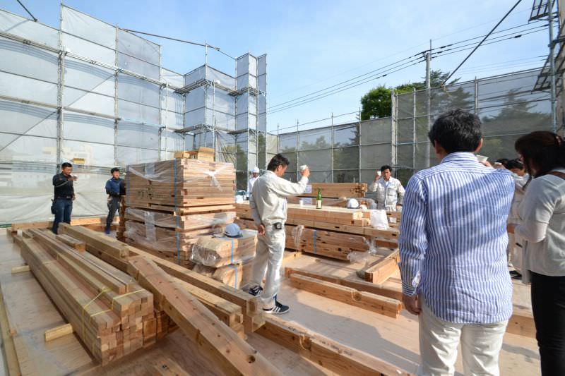 福岡県春日市星見ヶ丘01　注文住宅建築現場リポート⑤　～上棟式～