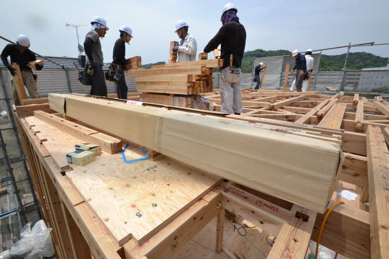 福岡県春日市星見ヶ丘01　注文住宅建築現場リポート⑤　～上棟式～