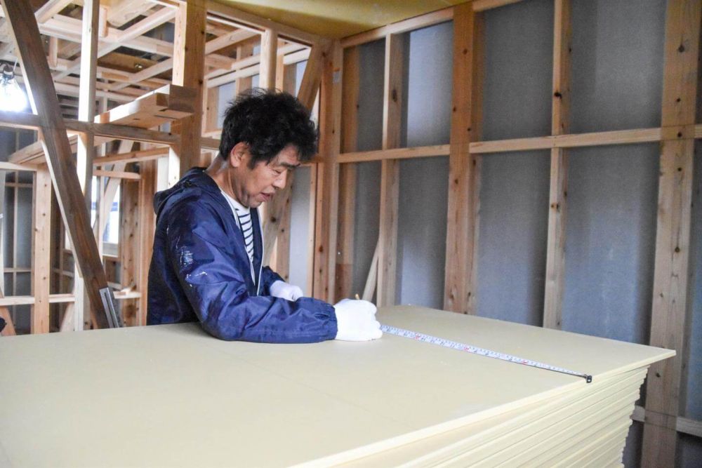「福岡市城南区05」注文住宅現場リポート⑦【木工事】【石膏ボード】