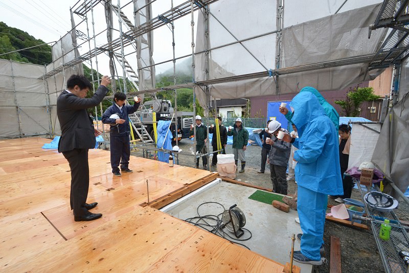 福岡県福津市宮司元町01　注文住宅建築現場リポート④　～上棟式～