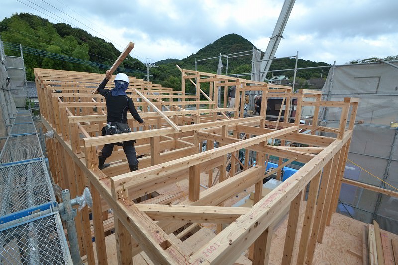 「福津市宮司元町01」注文住宅現場リポート④【上棟式】