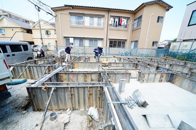 「福岡市早良区曙01」注文住宅現場リポート②【基礎工事】【立ち上がりコン】