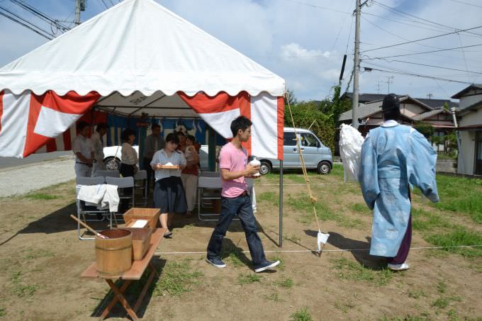 福岡県糟屋郡粕屋町02　注文住宅建築現場リポート①　～地鎮祭～