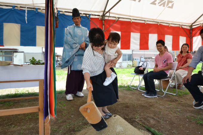 福岡県糟屋郡粕屋町02　注文住宅建築現場リポート①　～地鎮祭～