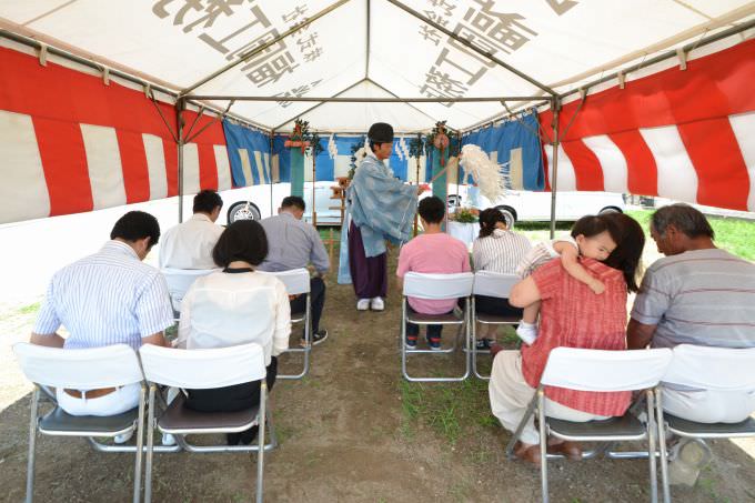 福岡県糟屋郡粕屋町02　注文住宅建築現場リポート①　～地鎮祭～