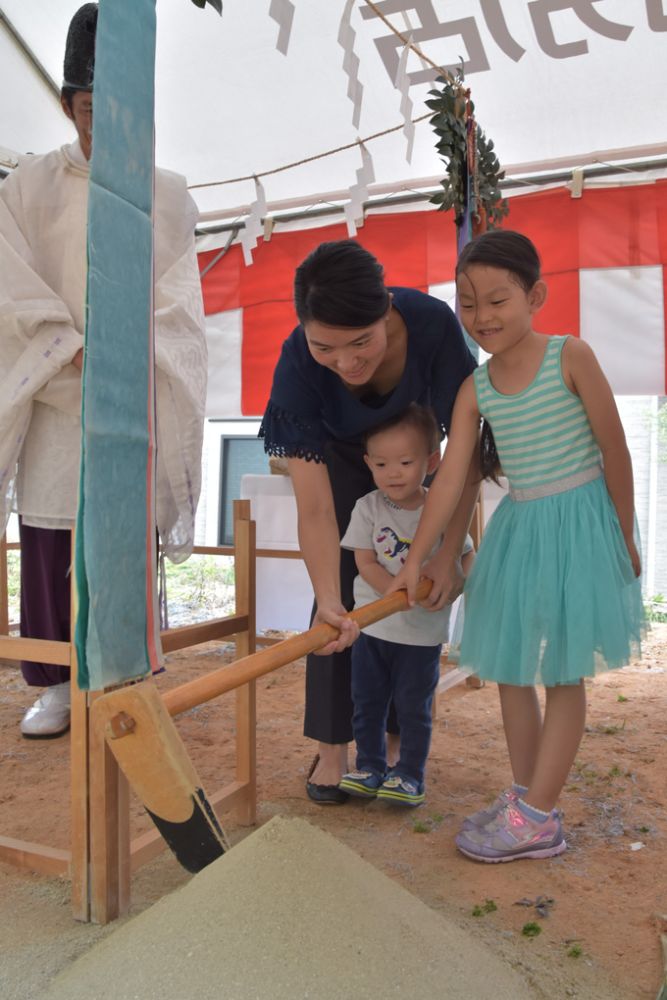 福岡市中央区02　注文住宅建築現場リポート①　～地鎮祭～