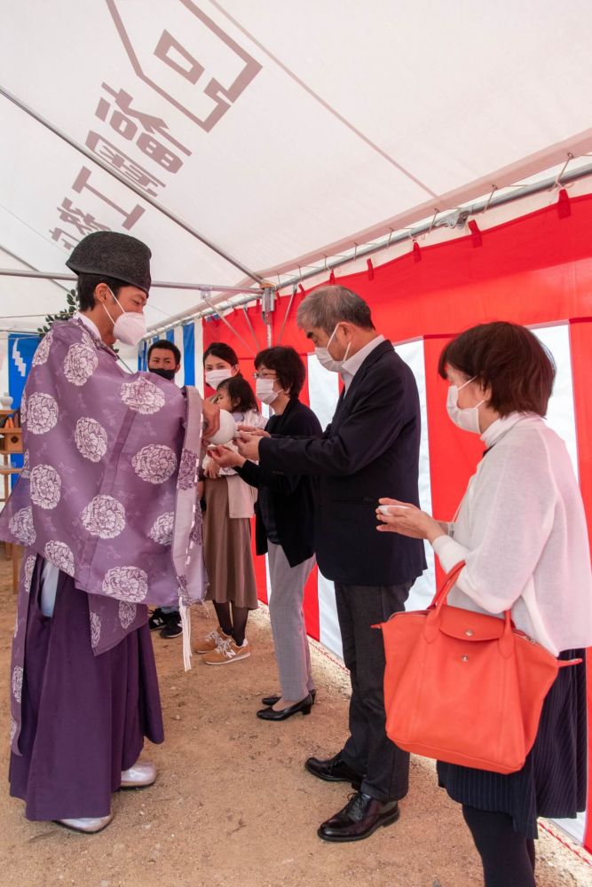 福岡市東区青葉01　注文住宅建築現場リポート①　～地鎮祭～