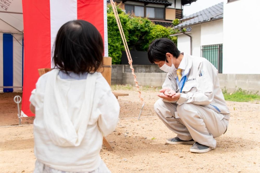 福岡市東区青葉01　注文住宅建築現場リポート①　～地鎮祭～