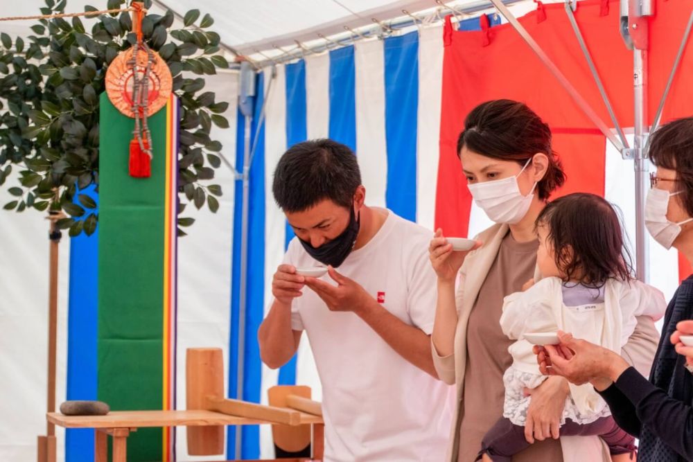 福岡市東区青葉01　注文住宅建築現場リポート①　～地鎮祭～