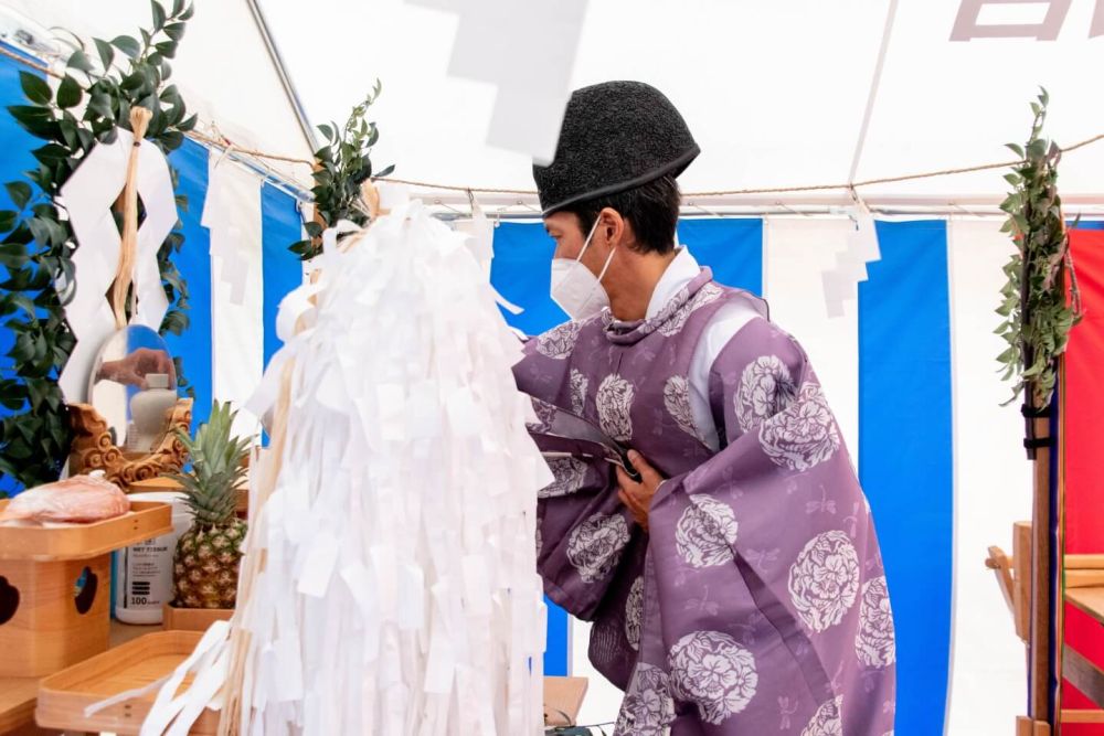 「福岡市東区青葉01」注文住宅現場リポート①【地鎮祭】