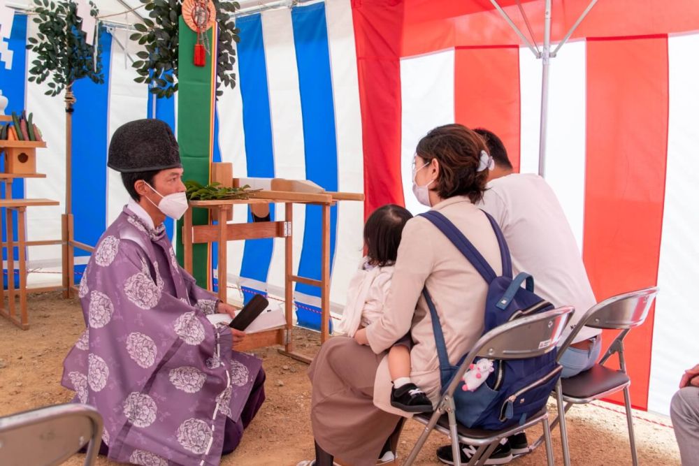 「福岡市東区青葉01」注文住宅現場リポート①【地鎮祭】