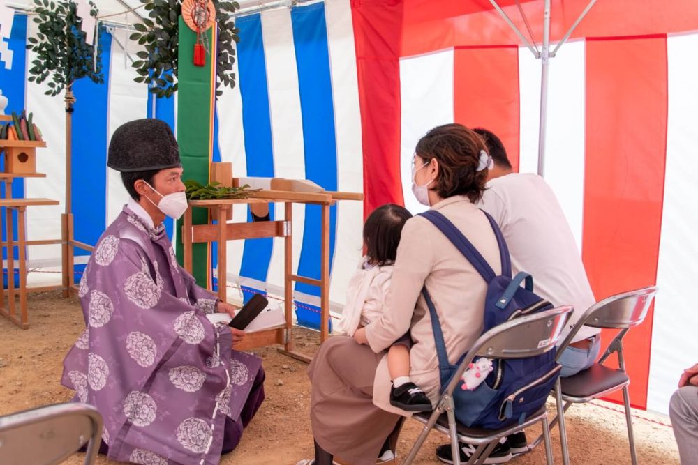 福岡市東区青葉01　注文住宅建築現場リポート①　～地鎮祭～