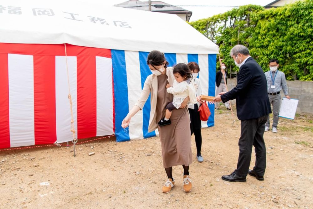「福岡市東区青葉01」注文住宅現場リポート①【地鎮祭】
