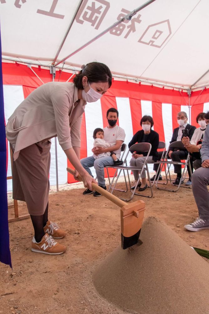 福岡市東区青葉01　注文住宅建築現場リポート①　～地鎮祭～