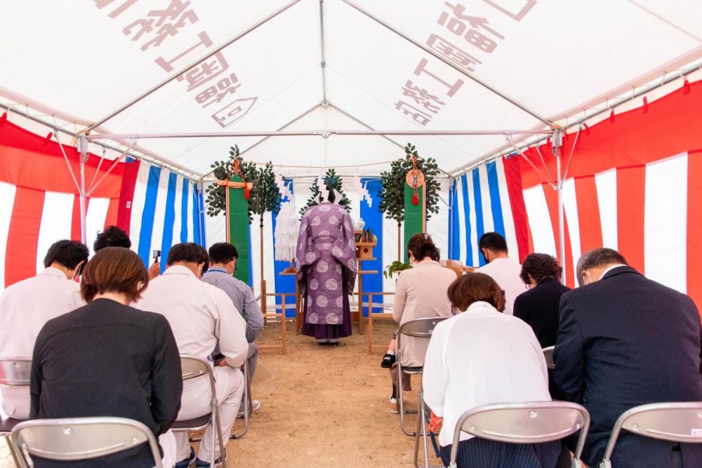 「福岡市東区青葉01」注文住宅現場リポート①【地鎮祭】